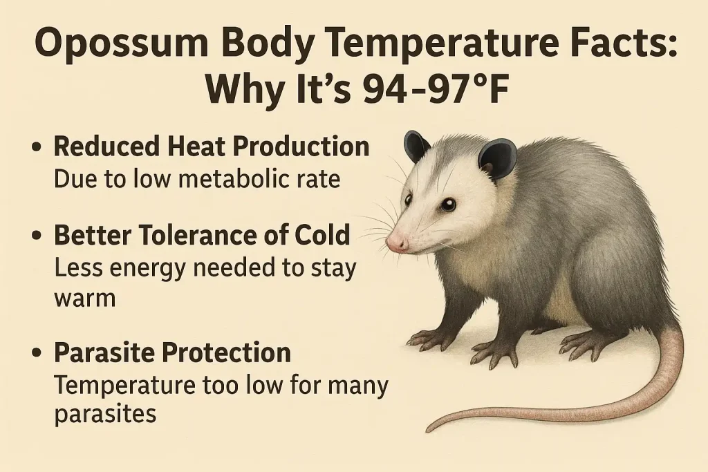 Opossum body temperature